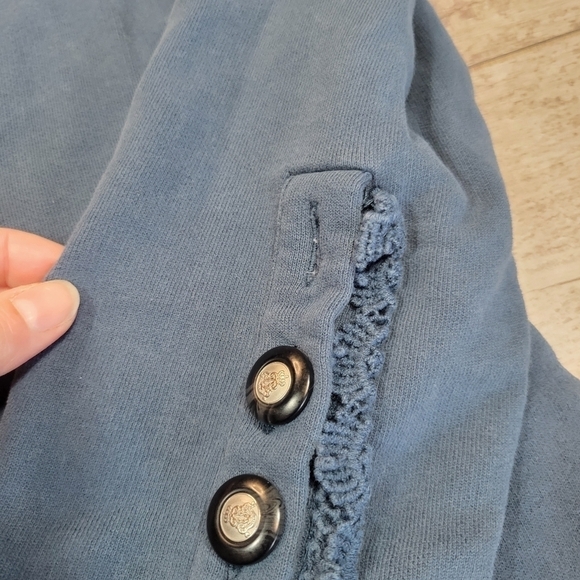 Soft Surroundings Long Button Down Duster Lace Hem and Sleeves. - Picture 5 of 5